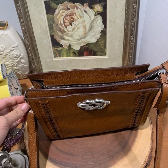 Brighton Organizer Crossbody FINDLEY Bag Purse Leather - Picture 2 of 8